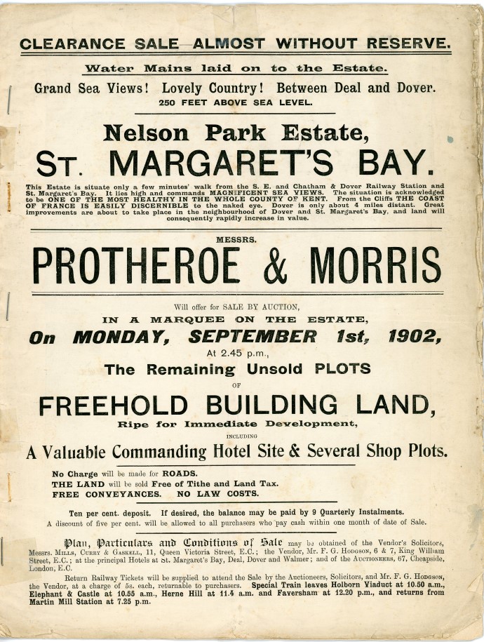 Selling land at Nelson Park 1902